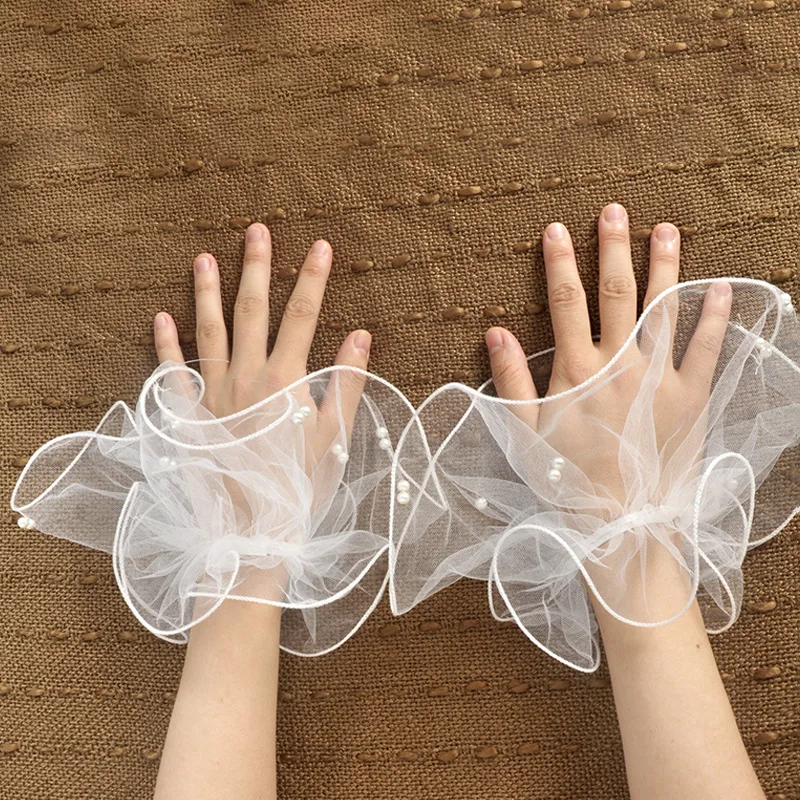 1 Pair Spring Summer Sexy Party Lace Gloves Women Sunscreen Short Gloves Fingerless Driving Gloves Half Finger Mittens Elastic