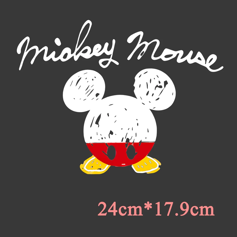 Disney Mickey Minnie Mouse Stickers Patches for Clothing Patch  Thermocollant Parches Termoadesivos Para Ropa Iron on Patches - AliExpress