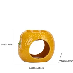 Multicolor Ceramic Fruit Aromatherapy Candle Holder & Essential Oil Burner (Orange)