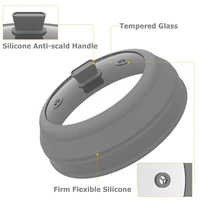 Couvercle anti-éclaboussures pour micro-ondes, couvercle en verre pour aliments, couvercle de plaque de micro-ondes pliable de 10.5 pouces, protection contre les éclaboussures en Silicone 3