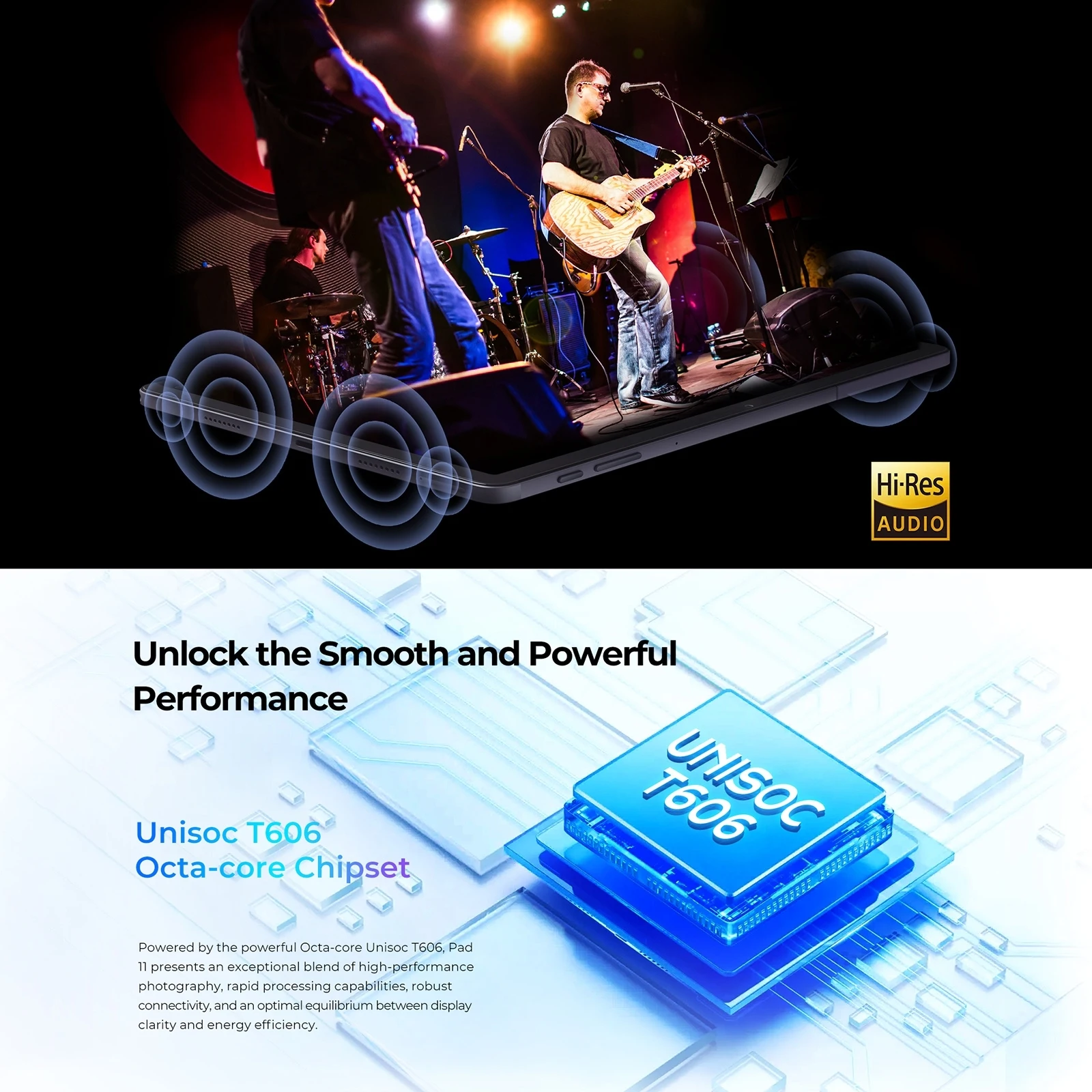 HOTWAV Pad 11 Tablet PC 6GB+256GB 11''FHD+ Display Android 13 8000mAh Large Battery 8MP+16MP Camera Lightweight 4G LTE Tablet PC