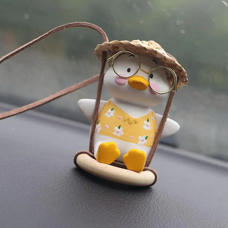 

Car swinging ornament Auto rearview hanging pendant Glasses Duck Car Interior Decorations Automobile interior Accessories