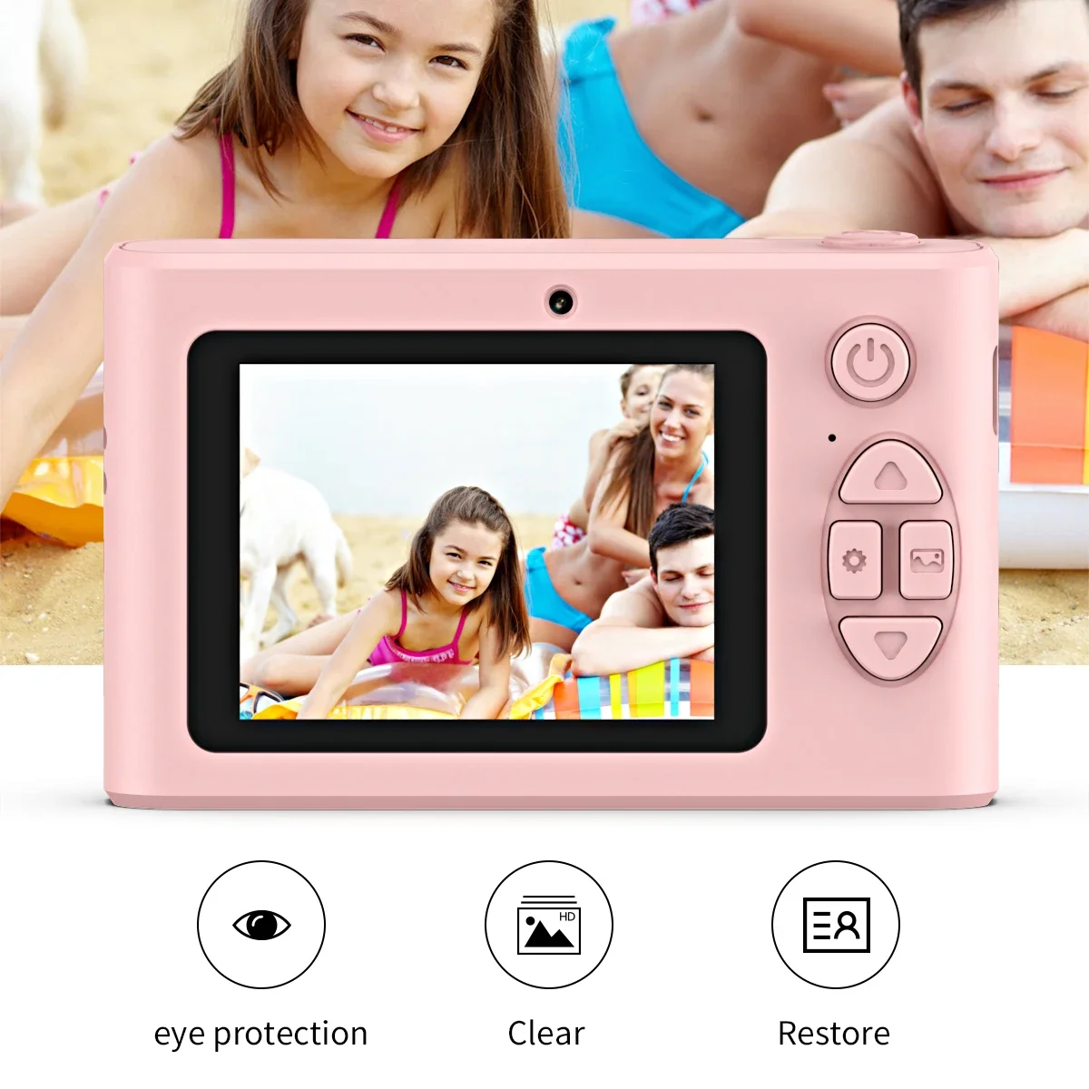 4K HD Mini Digital Camera Sony lens 44M Pixels 2.4 Inch Screen Student Digital Cam Auto Focus 4x Zoom Photography Outdoor Travel 3