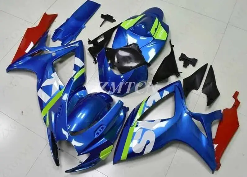

Формочка под давлением, новый комплект обтекателей из АБС-пластика для мотоцикла Suzuki K6 600 750 2006 06 07, комплект кузова синего, красного цвета на заказ