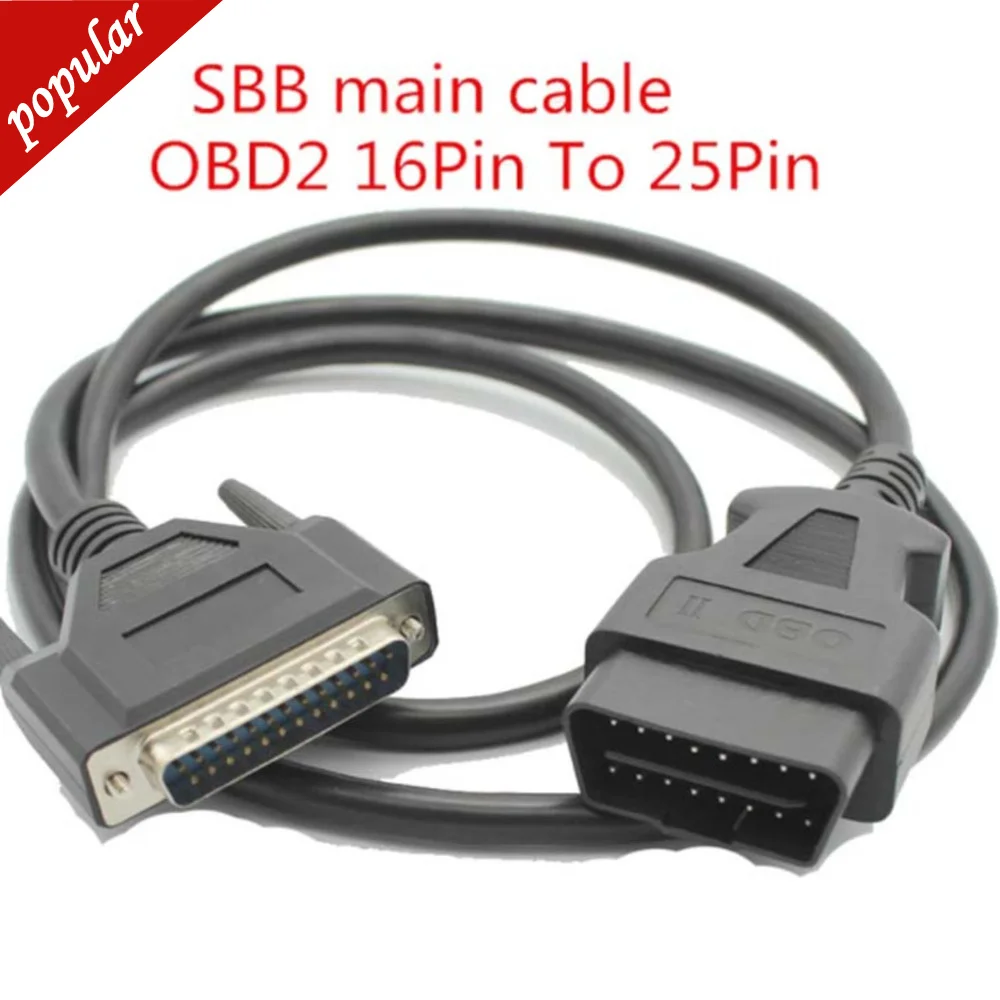 2024 OBD2 16 Pin To DB 25 Pin Programmer Cable Key  V33 Key Prog DB25 Pin Conversion To OBD 2 Main Test Cable Adapter Connector