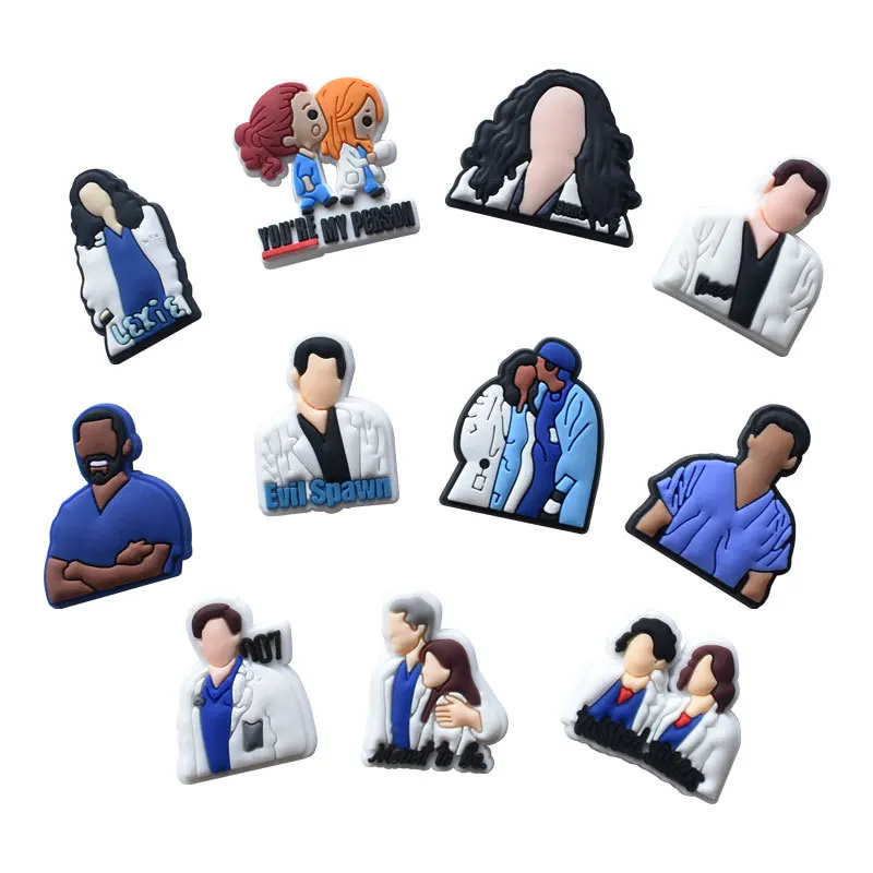

11Pcs Internship Doctor Style Shoes Charms Accessories Sets For Kids Adult Hole Shoes Medical Doctor Series Decoration For Sanda