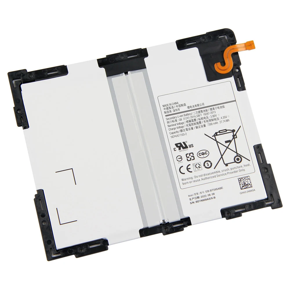 New Replacement Battery EB-BT595ABE For Samsung Galaxy Tab A2 10.5 SM-T590 T595 Tablet Battery 7300mAh