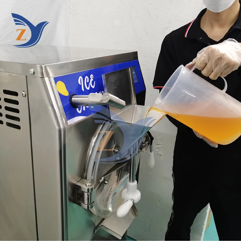 Hard Ice Cream Maker Machine ZY-38-2 Commercial Production Equipment Milk Tea Shop Automatic 60L/H Stall Buffet Restaurant 6