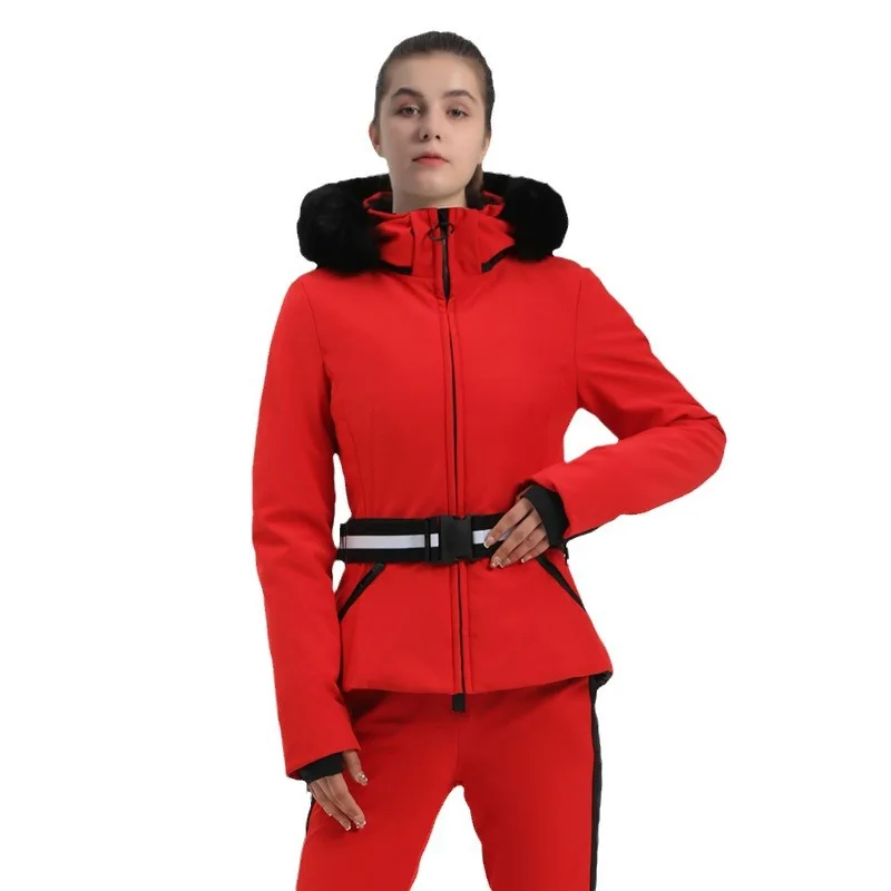 Macacao Ski Feminino Ski Wear Female Extremely Cold Professional Double Board Snow Suit Windproof Down Warmski Wear Jacket