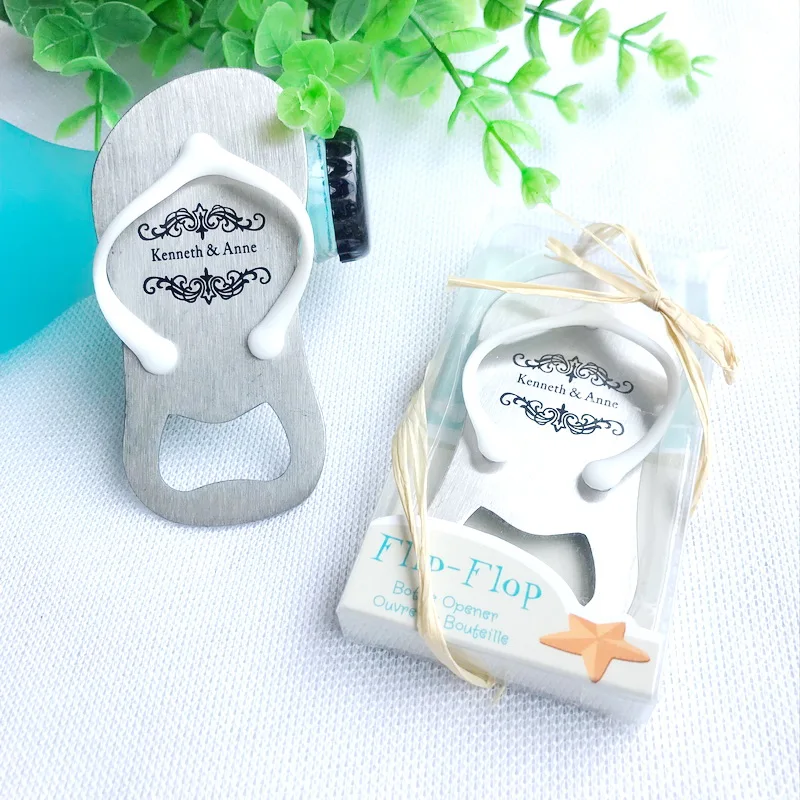 96Pcs Di Vibrazione Personalizzata Flop Bottle Opener In Confezione Regalo Da Sposa Favori Bomboniere Personalizzato Perizoma Bianco Bottiglia Di Apri