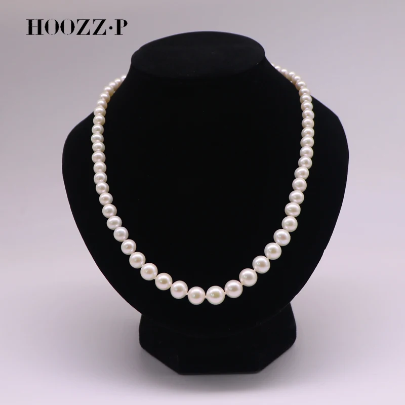 

HOOZZ.P Selection Gifts Pearls Necklace 4-8mm AAA Quality Natural Freshwater White Color Near Round Fine Jewelry Women Girl 14K