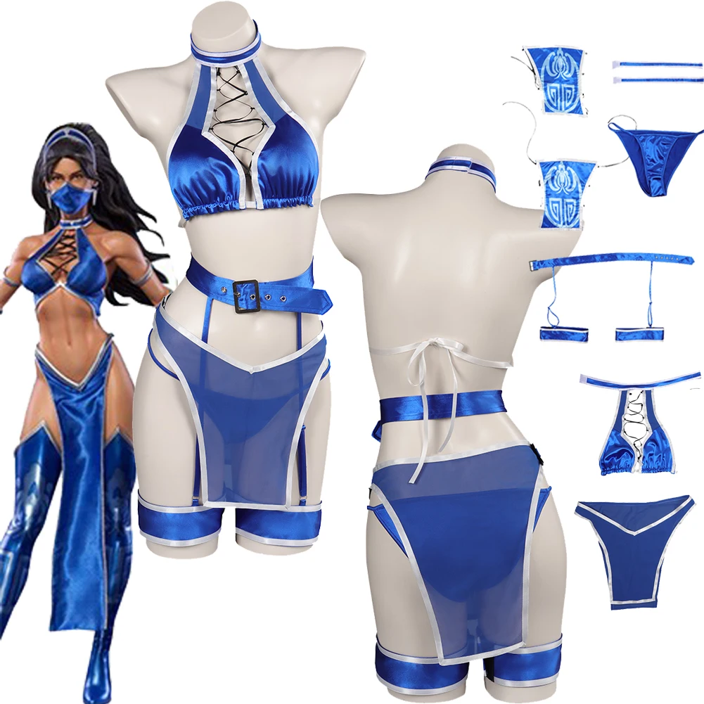 

Mortal Cos Kombat Kitada Cosplay Sexy Lingerie Costume Underwear Outfits RolePlay Female Women Adult Halloween Carnival Suit