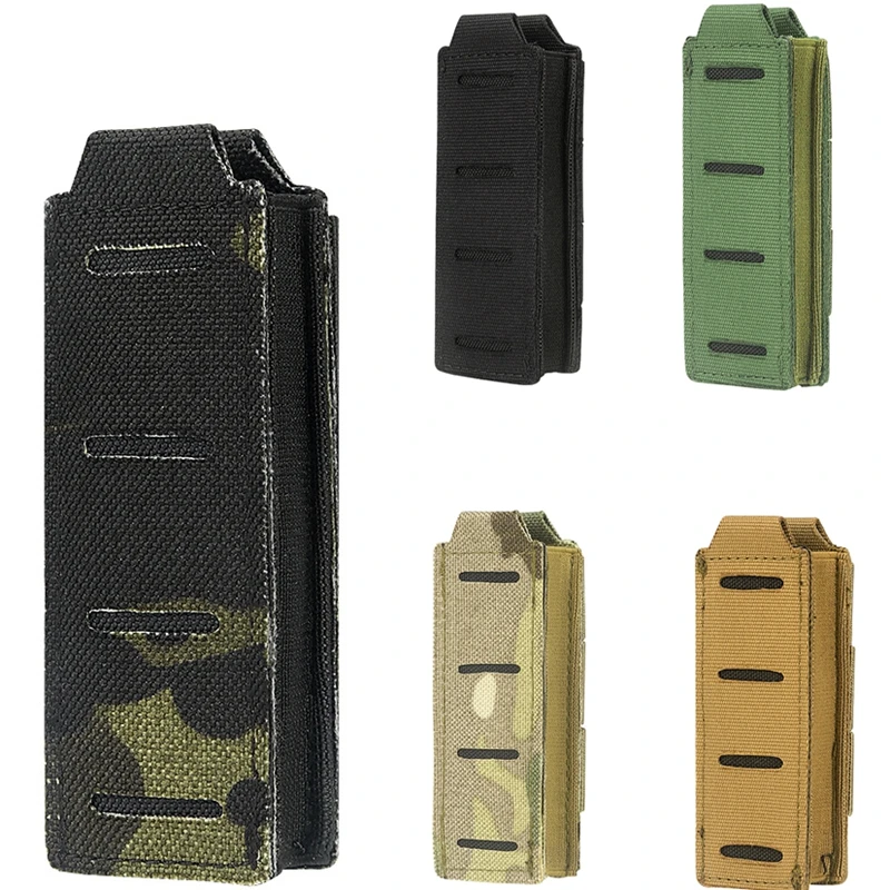 9mm Molle magazine bag tactical single magazine holster and flashlight holder MM military air gun Mag holder bag