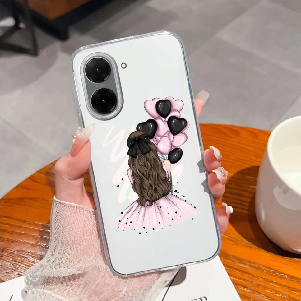 Cute Flower Transparent Silicone Phone Case - Soft Protective Back Cover