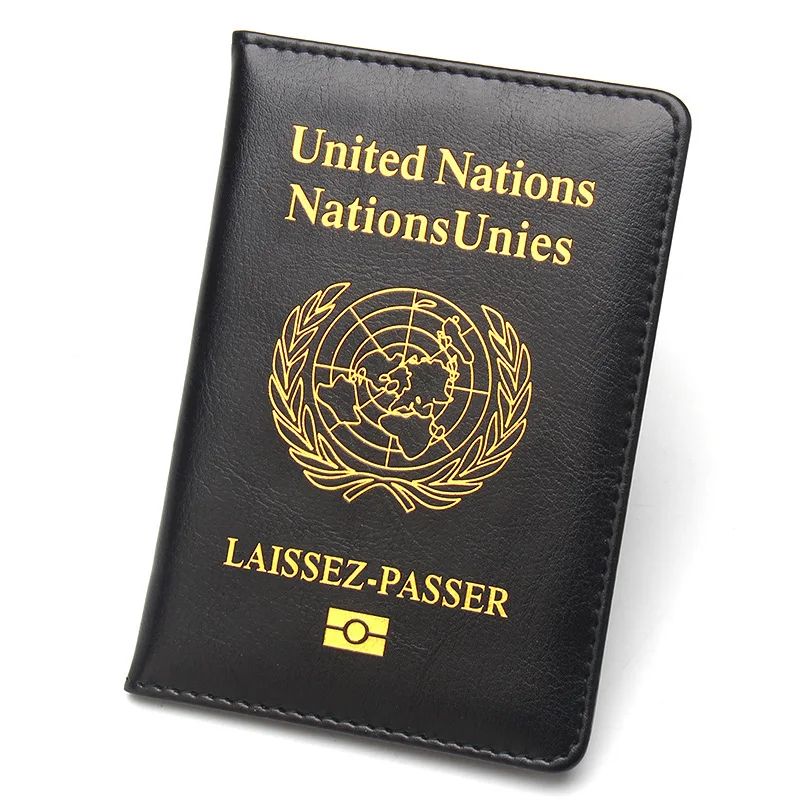United nations passport holder / black