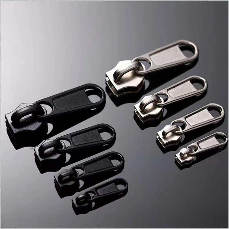 10PCS Non-lock Thick Metal Zipper Sliders Zipper Accessories Zinc Alloy Zipper Sliders for Nylon Zipper 3# 5# 8# 10#
