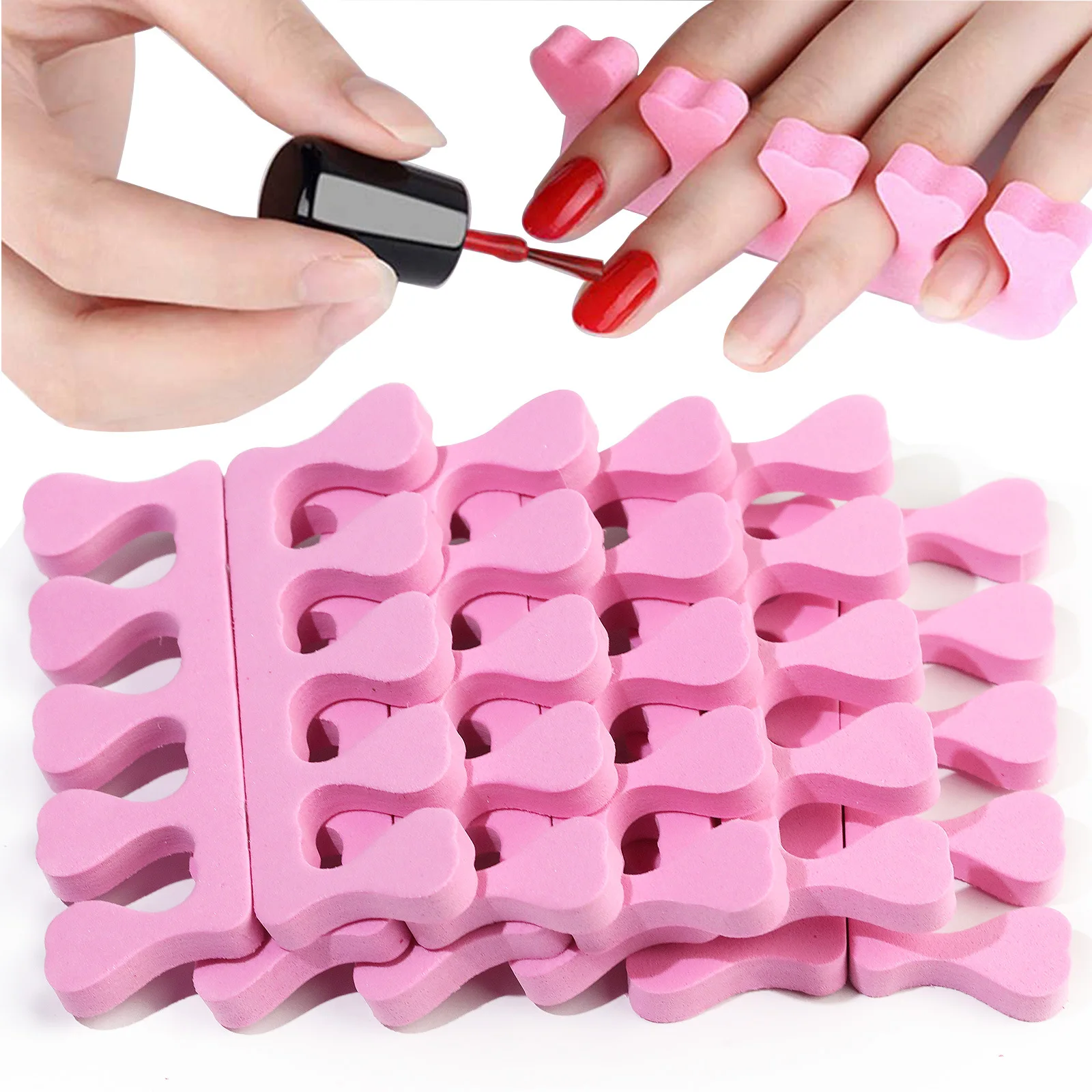 Nail Art Tools 200pcs/Pack Nail Art Toe Separators Fingers Foots Sponge Soft UV Gel Polish Beauty Tools Manicure Pedicure Pack Nail Kits