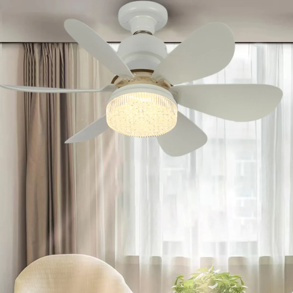 Kipas angin gantung langit มีไฟจับเวลาหรี่แสงได้พัดลมเพดานโคมระย้าเงียบ3000K-6500K รีโมทคอนโทรลหลอดไฟ LED สำหรับห้องครัวระเบียง 1