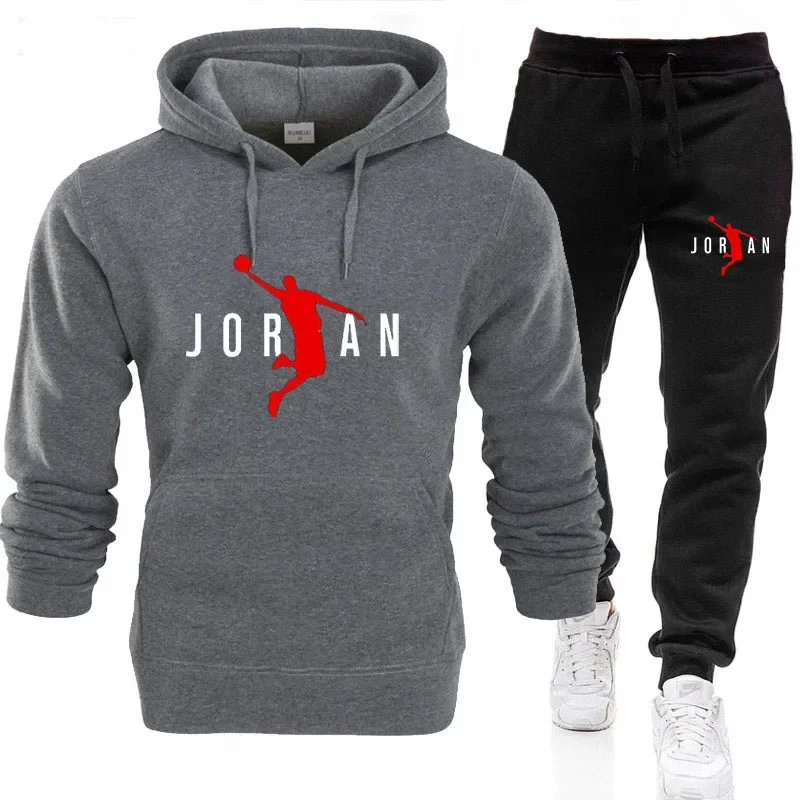 2024 Fall Winter Men's Tracksuit Hoodie Pants 2Pcs Sets Suit Leisure Sweatshirts Sweatpants Fashion Trends Brand Clothing S-3XL 4