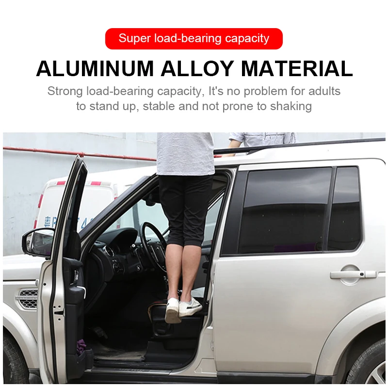 Car Universal Climbing Latch Hook Roof Door Lock Buckle Foot Pedal Off-Road Modification Multifunctional Folding Luggage Rack