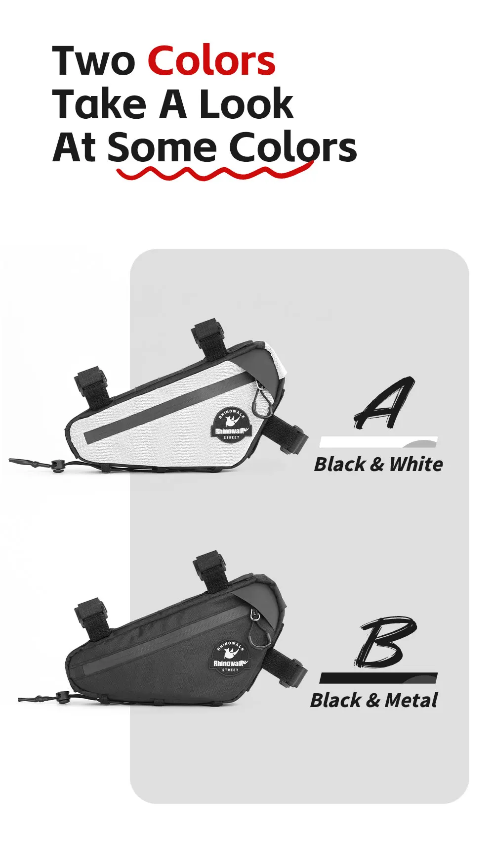 Rhinowalk Fahrradrahmentasche Radfahren Urban Fahrrad Dreieckige Querträgertasche Aufbewahrungstasche für MTB & Road Gravel Bike Lackschutz – Detail 7
