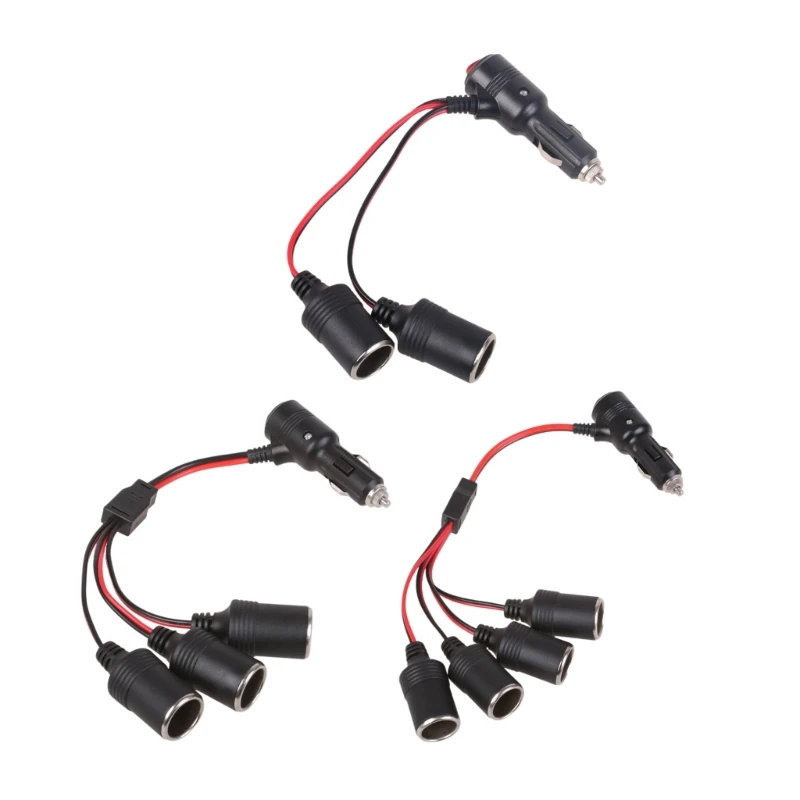 

1 Male to 2/4/3 Female Socket Car Cigarettes Adapter Cord Y Splitter