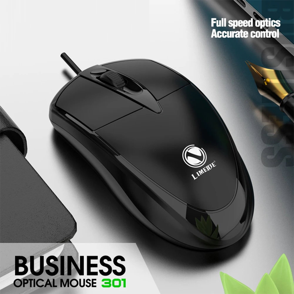 301 Wired Optical Mouse Universal USB Optical Engine Mouse Office Gaming Desktop Laptop Business Computer Peripherals