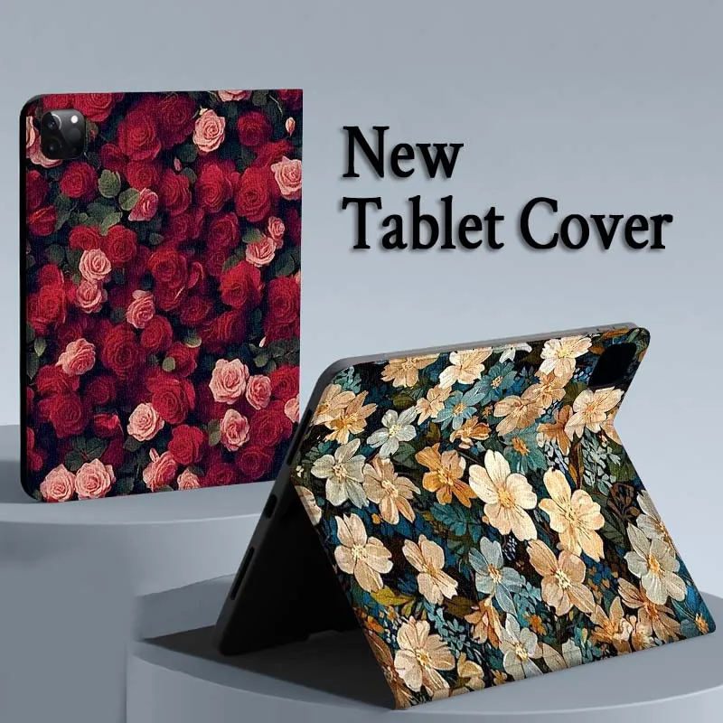 Elegant Rose Flower Art Tablet Case