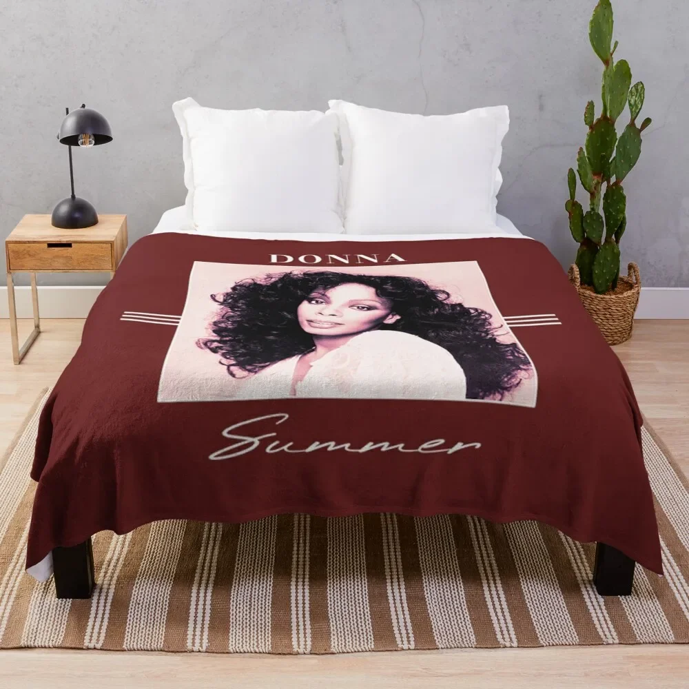 

Donna Summer T-ShirtDonna Summer ___ Retro colors Throw Blanket Large Blanket Summer Blanket Nap Beach