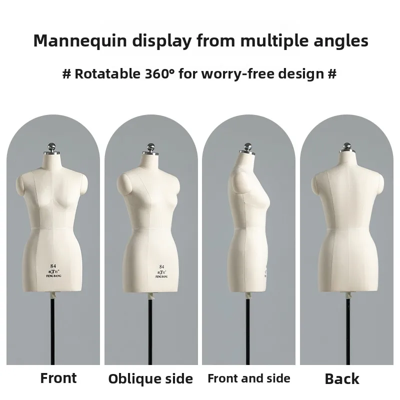 Female Dress Form Mannequin Body for Draping Tailoring Pattern Making Custom Sewing Model Display Stand for Women’s Clothing