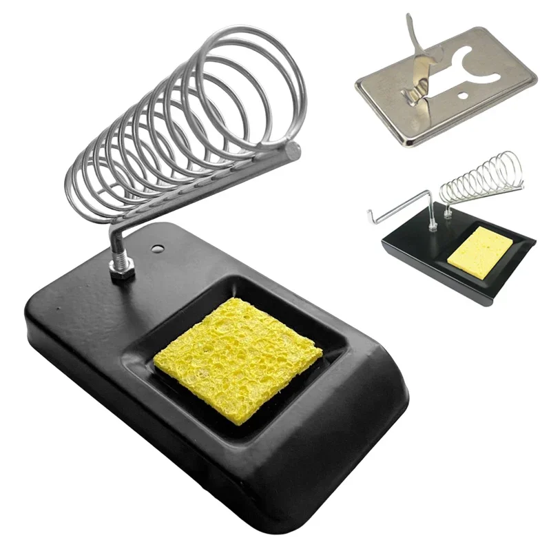 

1PC Electric Soldering Iron Stand Holder Portable Metal Base Soldering Iron Bracket Table Top Fixing Frame Welding Accessories