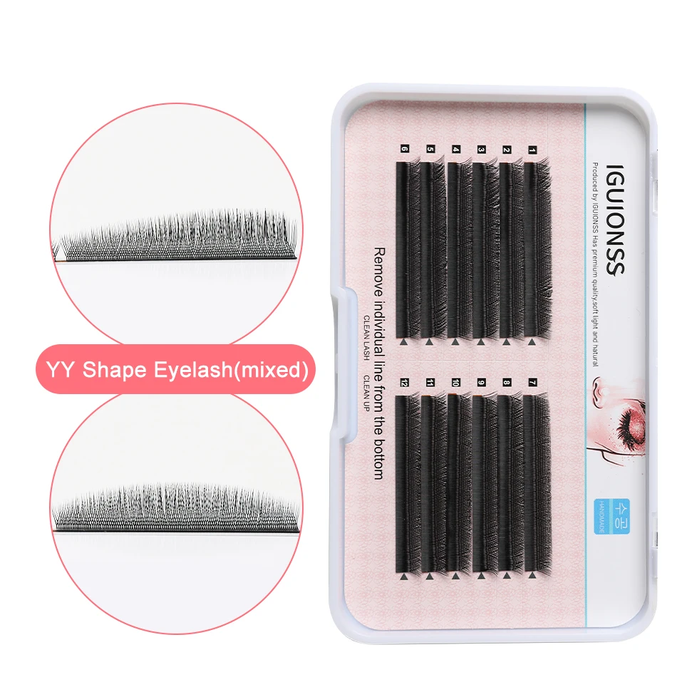 

Ресницы Накладные Y-образные из искусственной норки, 8-12 мм