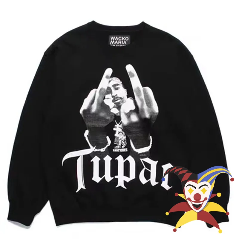 

WACKO MARIA Sweatshirts Men Women 1:1 High Quality Round Neck Sweater Hoodie