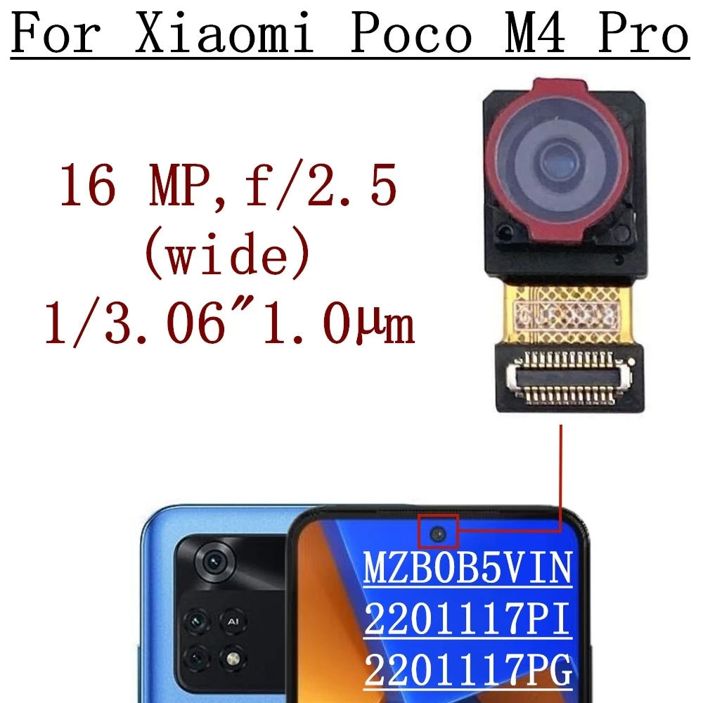 Front Camera For Xiaomi Poco M3 M4 M5 X3 X4 X5 Pro GT 5G Small