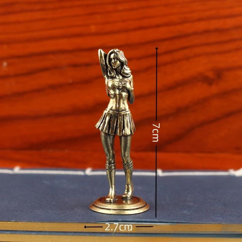 Elegant Brass Girl Statue - Premium Home Décor Ornament and Gift Item