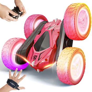 Remote Control Car, RC Cars Double Sided 360° Rotating Toy Car, Gesture Sensing RC Stunt Car with Headlight, Boy Gifts 1