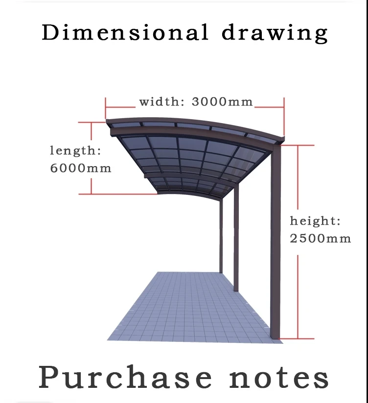 Canopy Tent Modern Custom Parking Shed Sunshade Awning Patio Pergola Aluminum Al