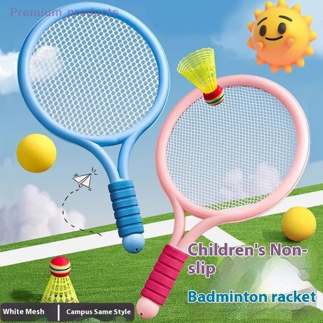 1 SetLightweight Children Tennis Badminton Tennis Racquets Kids Badminton Rackets Kit Parent Child Interactive Toys For Children 3