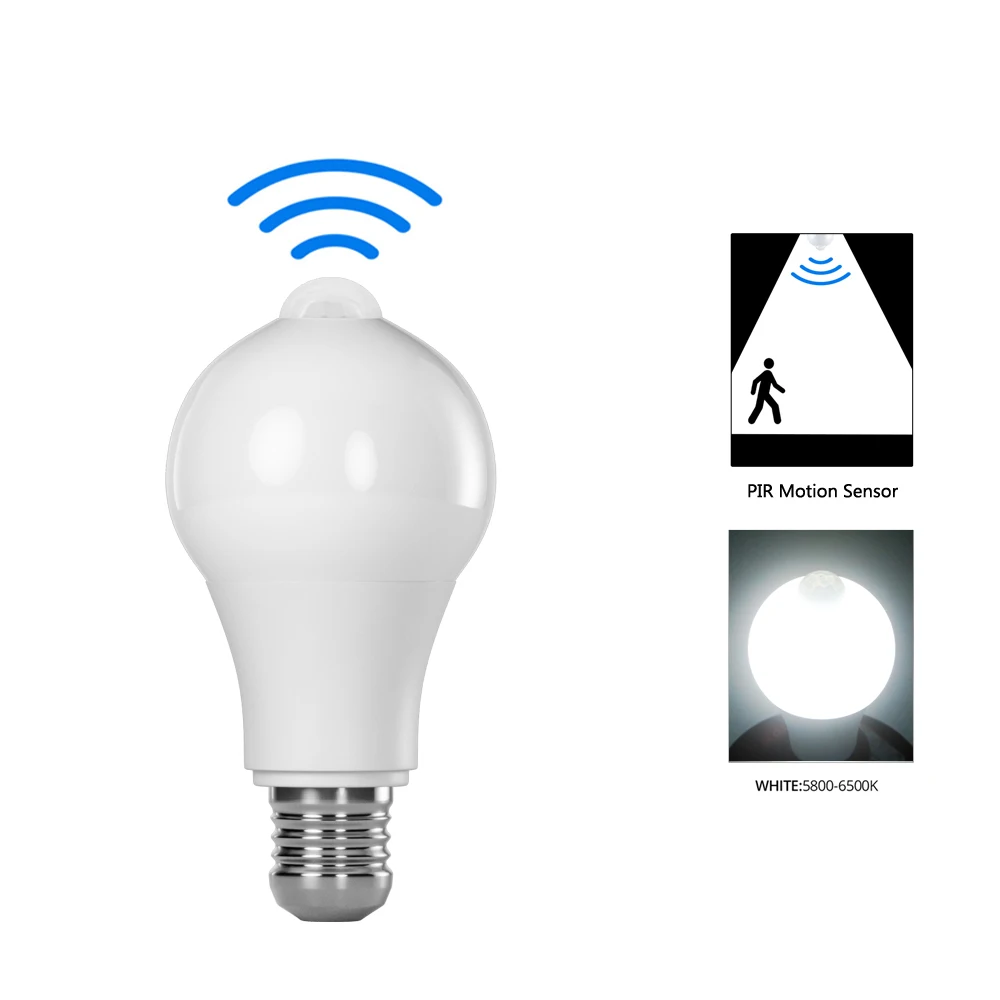 E27 Led Motion Sensor Bulb Led Lamp Sensor Light Auto On/off Night Light Home Parking Lighting - Led Bulbs & Tubes - AliExpress