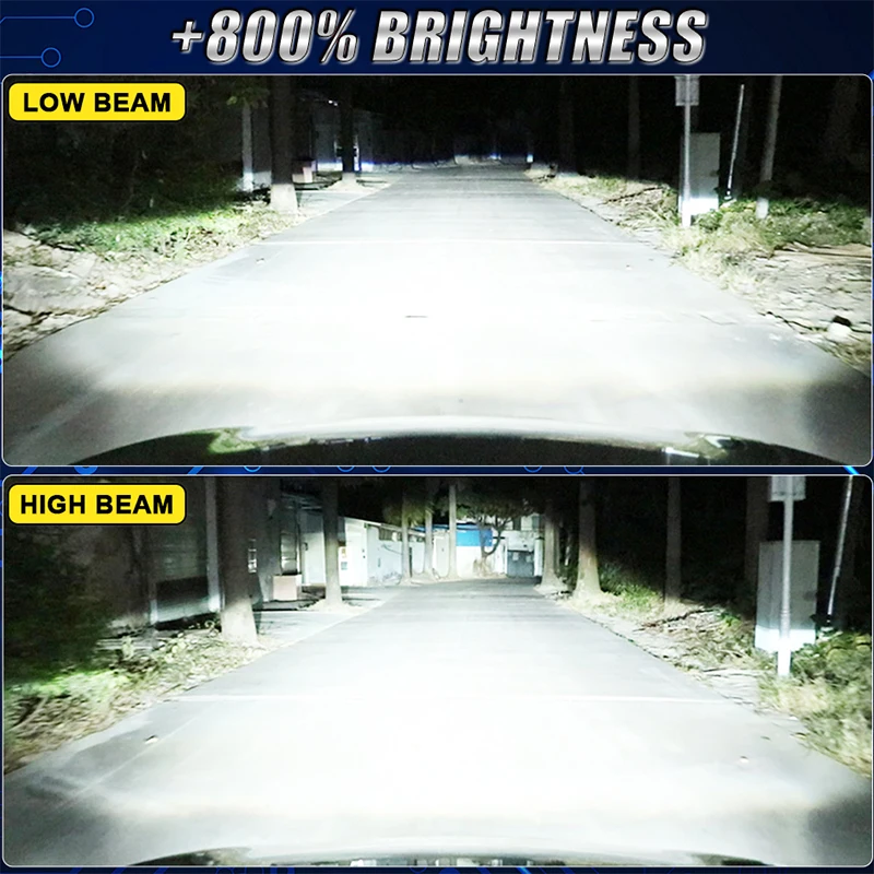 4900W H7 LED 헤드라이트 4색 H4 H8 H9 H11 LED 자동차 램프 레드 화이트 옐로우 블루 COB 칩 터보 팬 9005 9006 HB3 HB4 9012 Hir2