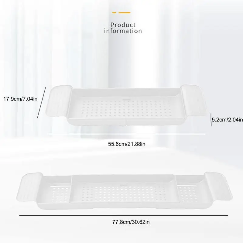 Creative Retractable Bathtub Storage Rack Bath Tray Shelf Tub Towel Storage Shelf Kitchen Sink Drain Holder For Bathroom