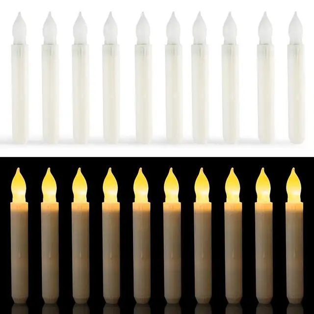 1/3 db Lángtalan Led -Gyertyák Tealight Night Lights Lámpa Akkumulátorral Működtetett Karácsonyi Halloween Esküvői Születésnapi Party Dekoráció - Image 3
