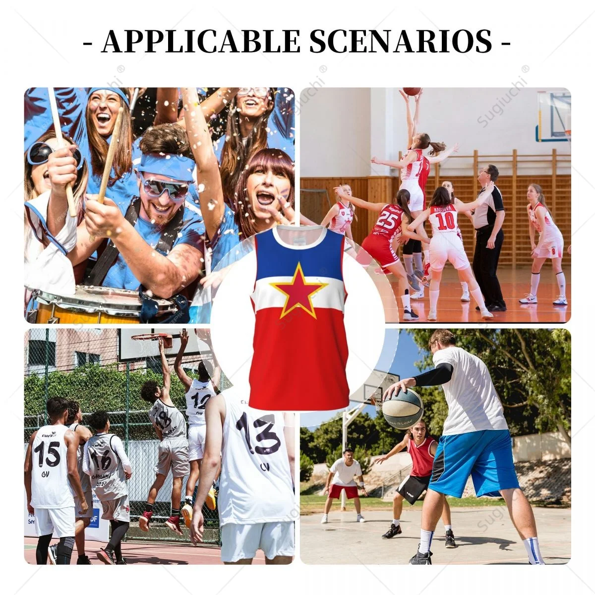 Yugoslavia Flag Men Basketball Sports Running Fitness Multifunction Sleeveless tshirt Exclusive Name Nunber