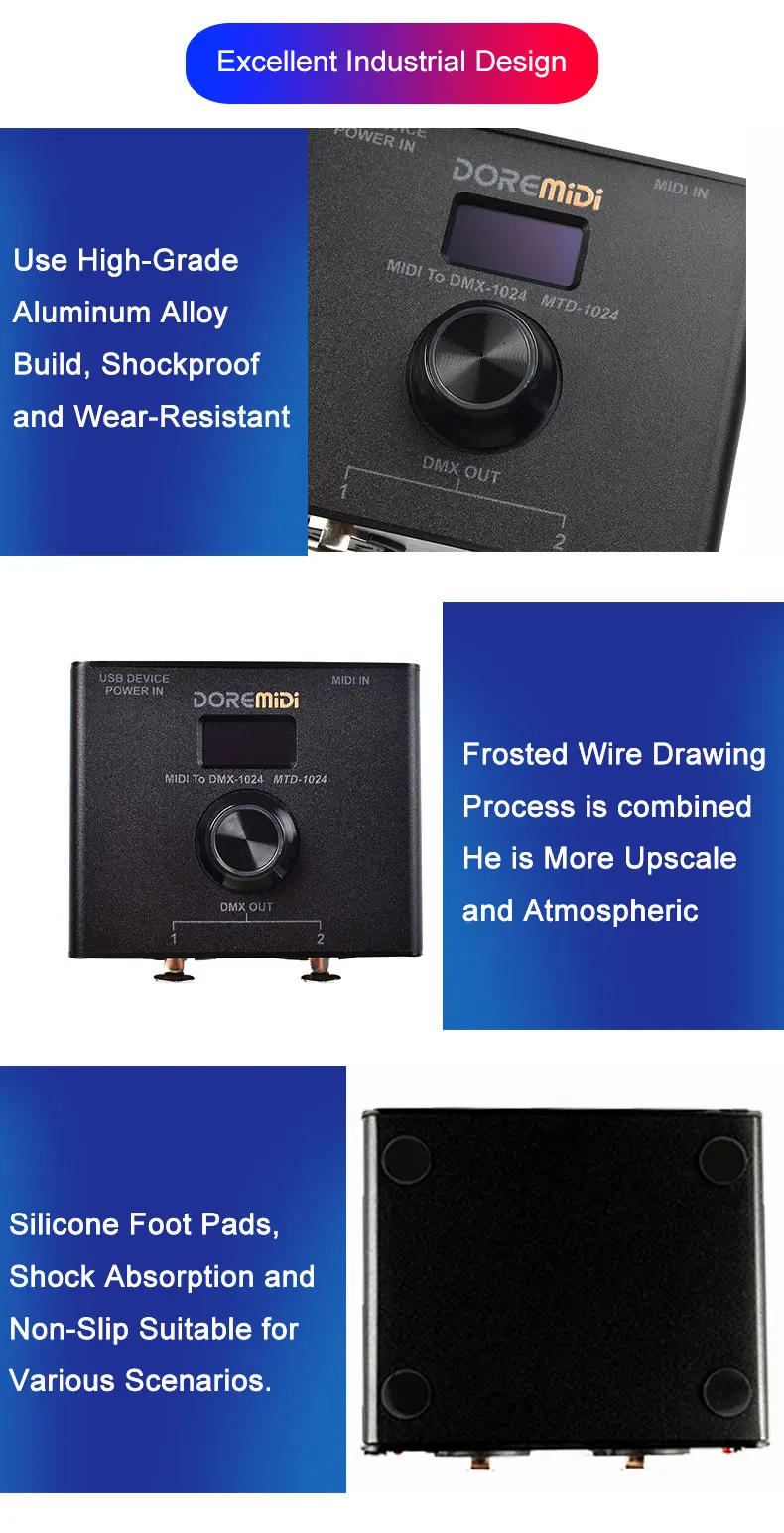 Doremidi Midi To Dmx Controller (mtd-1024) Can Convert Midi