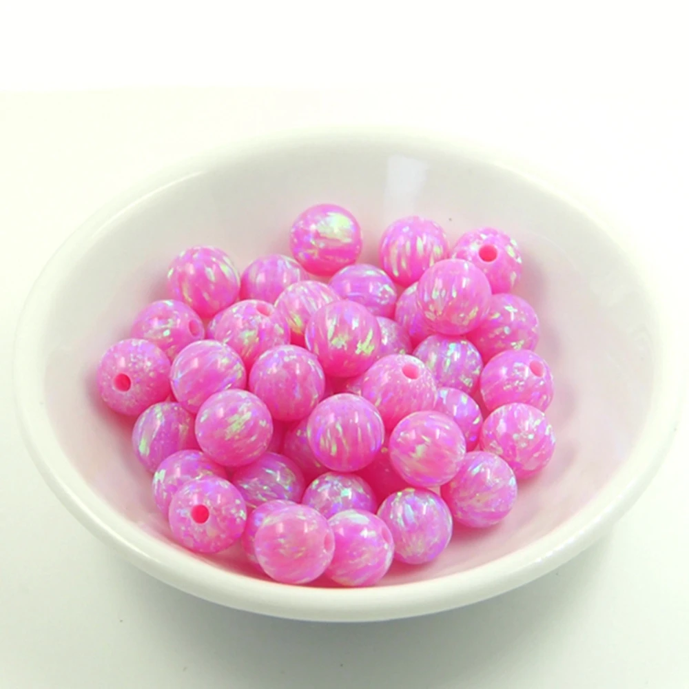 3mm-8mm Round Opal Beads With Full Hole Gemstones 78 Colors Synthetic Stones For Jewelry Making