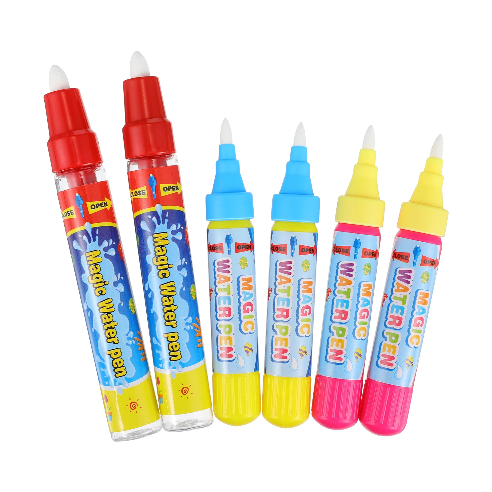 6pcs Magical Water Drawing Pen Kid Painting Water Writing Mat Pen Doodle Pens Replacement Tool Education for Kids water drawing pen
