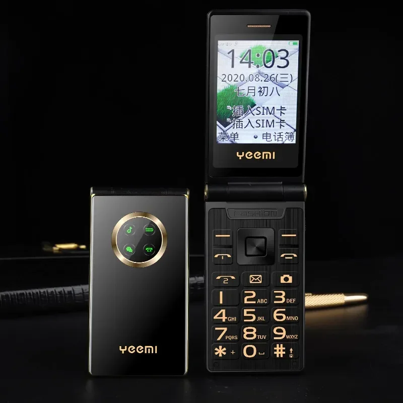 Yeemi M3-1 2G Feature Phone 2.8 Inch Big Push-Button Flip Phone Dual SIM 1800mAh FM Radio Cellphone For Old Man Russian Keyboard 2