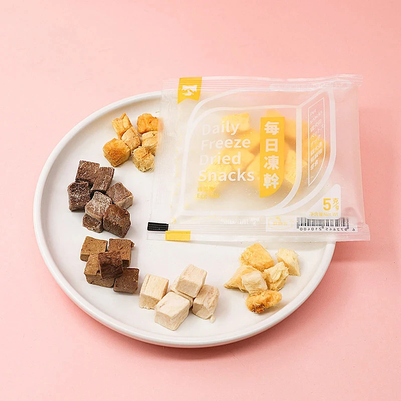 Pet Freeze-dried Meat Training Reward Snacks Freeze-dried Chicken, Duck, Egg Yolk, Cod, Cats and Dogs Try 5g Pack