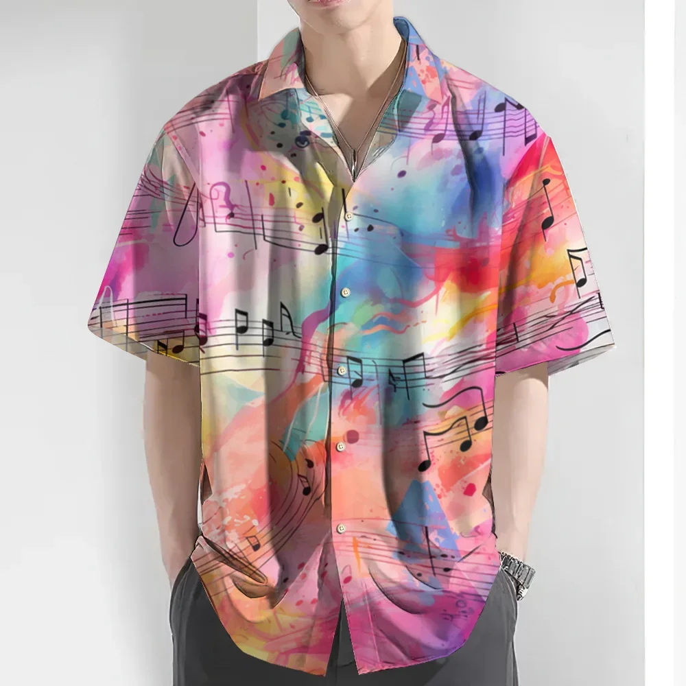 

New Colorful Printed Hawaiian Men's Shirts Fashionable Casual Men's Shirts Summer Breathing Short Sleeve Shirts Oversized Men's