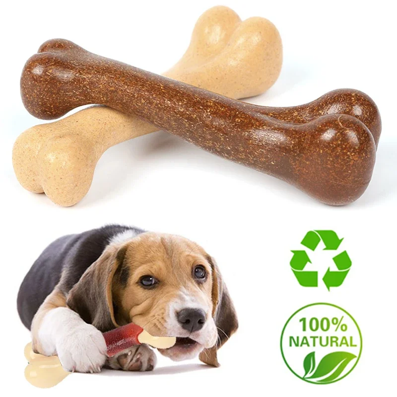 Beef Flavor Bone Dog Toys for Small Large Dogs Non-Toxic Bite Resistance Puppy Toys Pet Chew Dental Cleaning Toy Pet Products 1pc pet toys for small dogs rubber resistance to bite dog toy teeth cleaning chew training toys pet supplies puppy